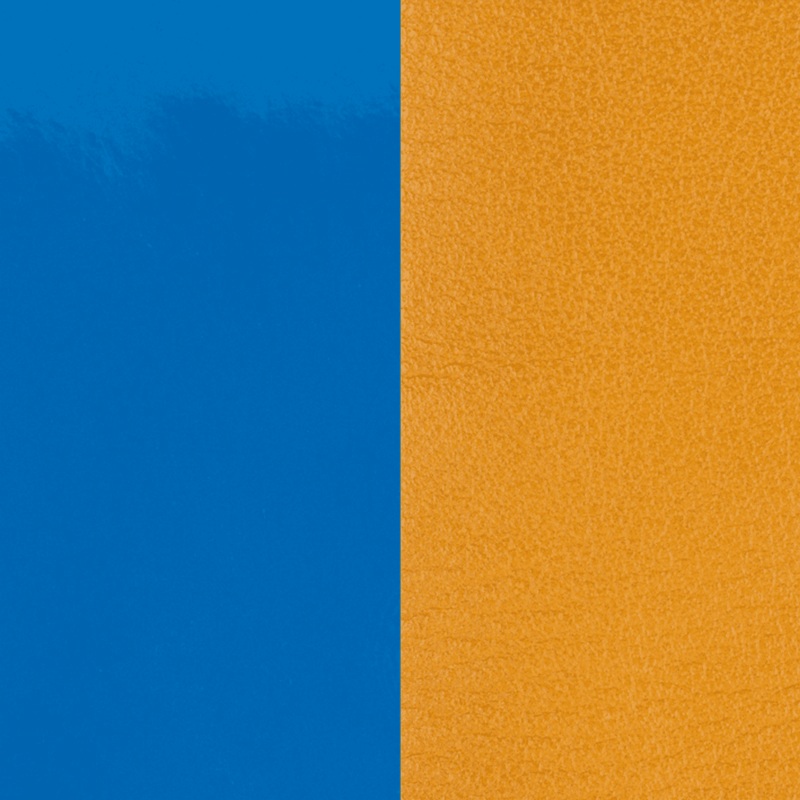 Leather insert – Necklaces, Patent Bright Blue / Mustard Yellow-lesgeorgettes