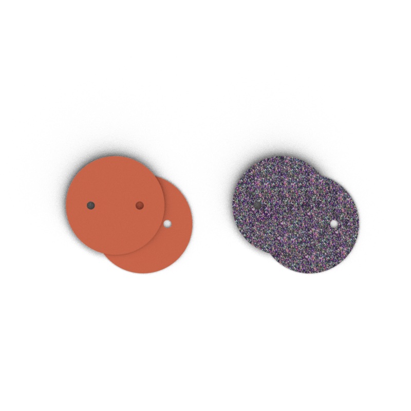 Leather insert – Earrings, Blush / Sparkles-lesgeorgettes