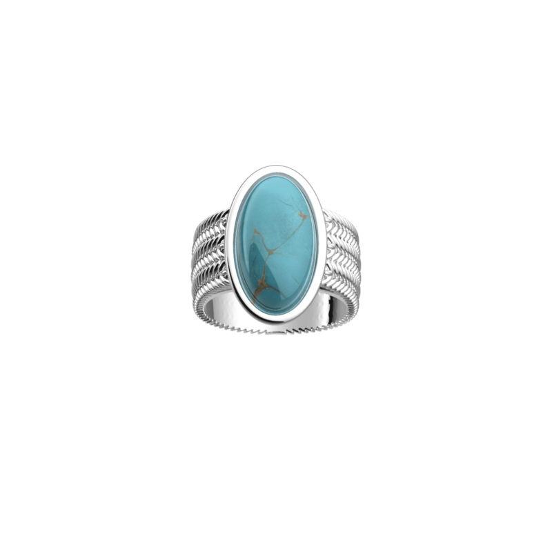 Solitaire Turquoise ring|-lesgeorgettes