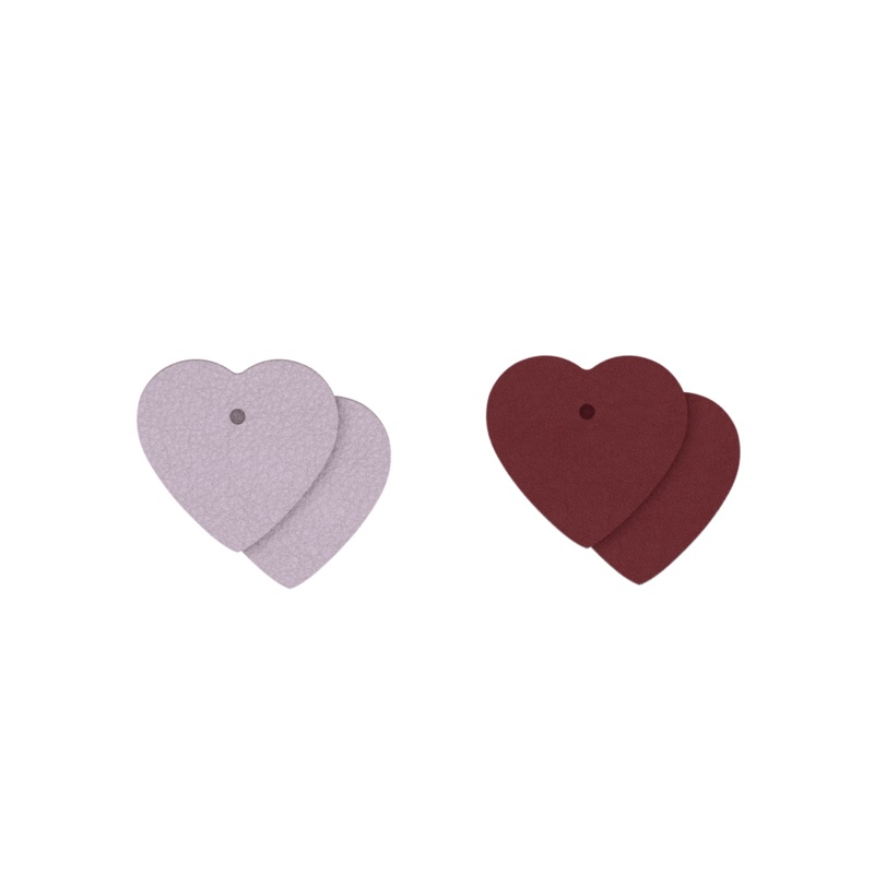Leather insert – Earrings, Wisteria / Wild Violet-lesgeorgettes