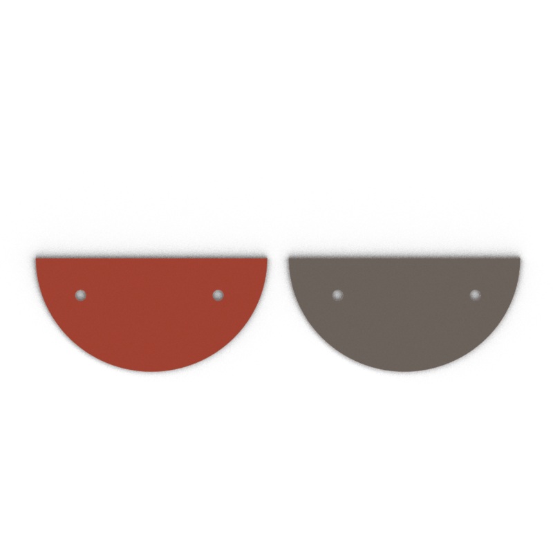Leather insert – Necklaces, Patent Coral / Taupe-lesgeorgettes