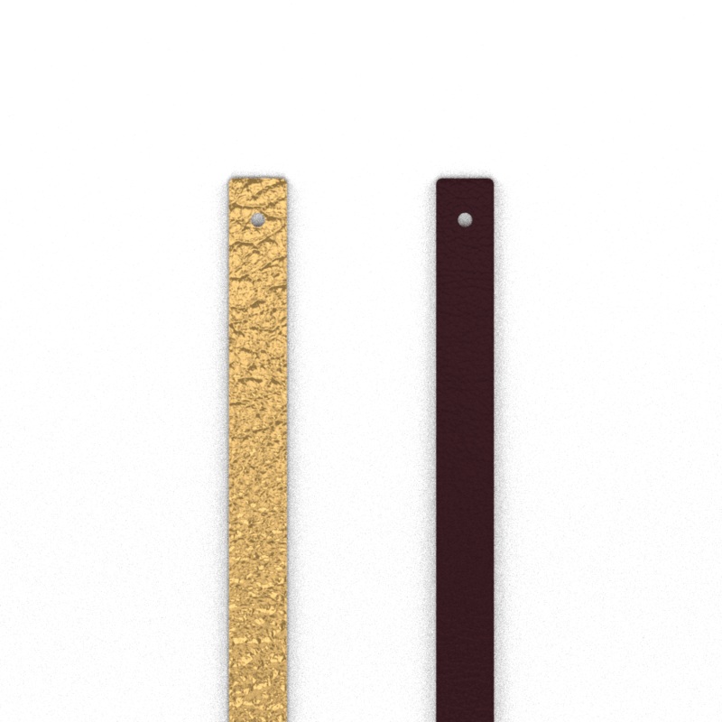 Leather insert – Bracelets, Gazelle / Plum-lesgeorgettes