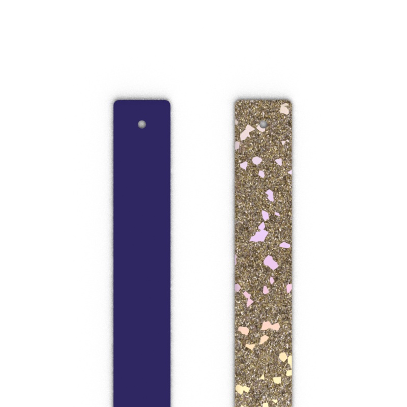 Leather insert – Bracelets, Indigo / Confetti-lesgeorgettes