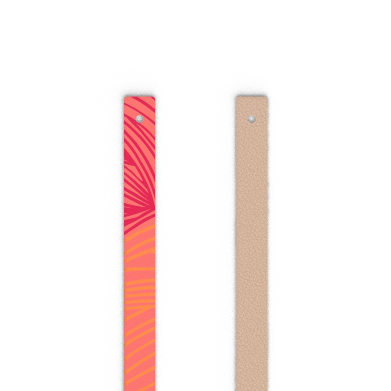 Leather insert – Bracelets, Lam Curves / White Peach-lesgeorgettes