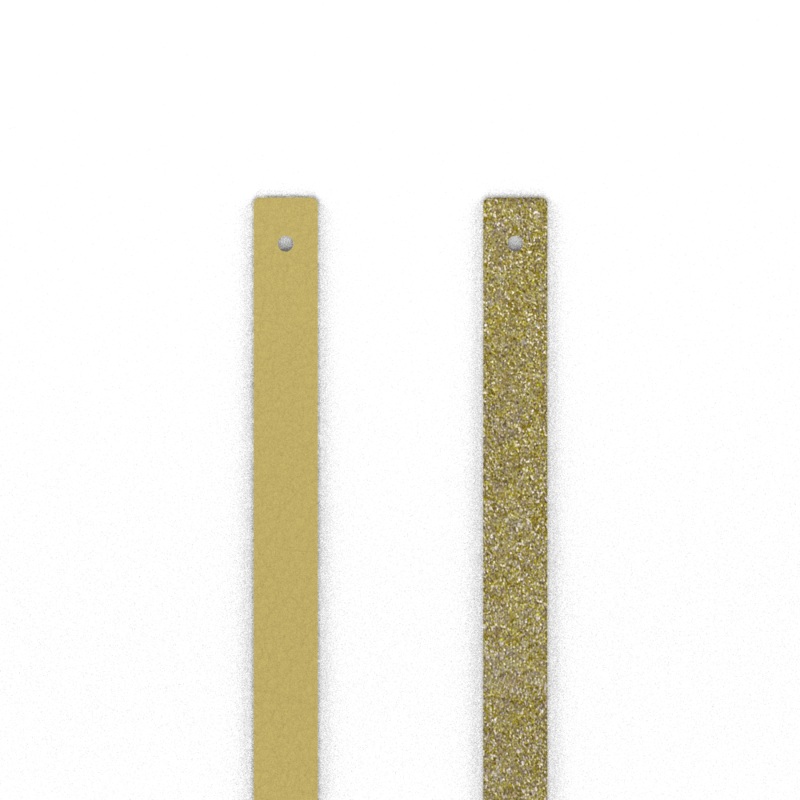 Leather insert – Bracelets, Lemon Yellow / Golden Wheat-lesgeorgettes