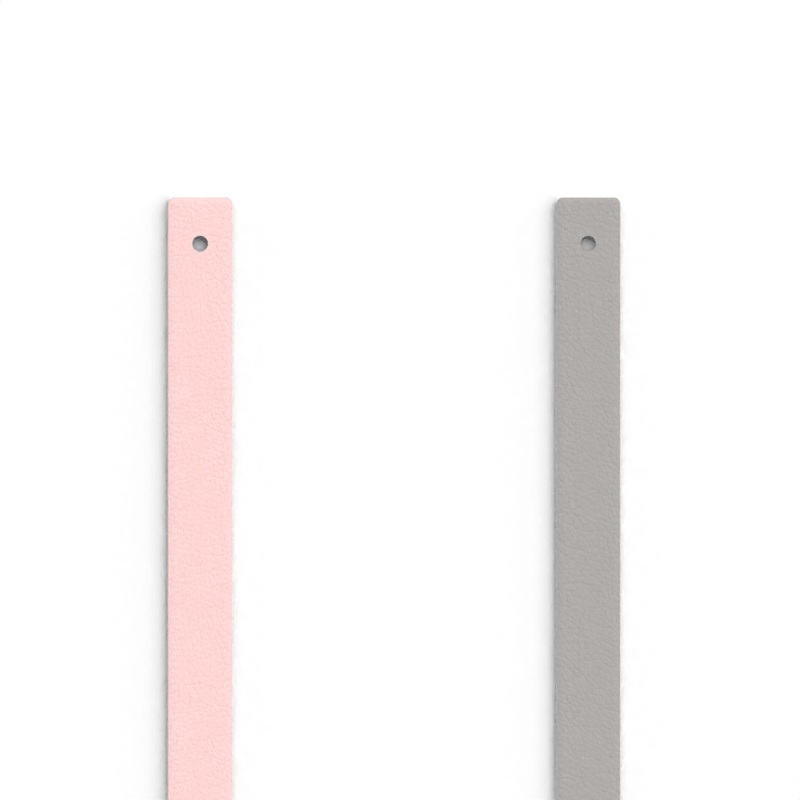 Leather insert – Bracelets, Light Pink / Light Grey-lesgeorgettes