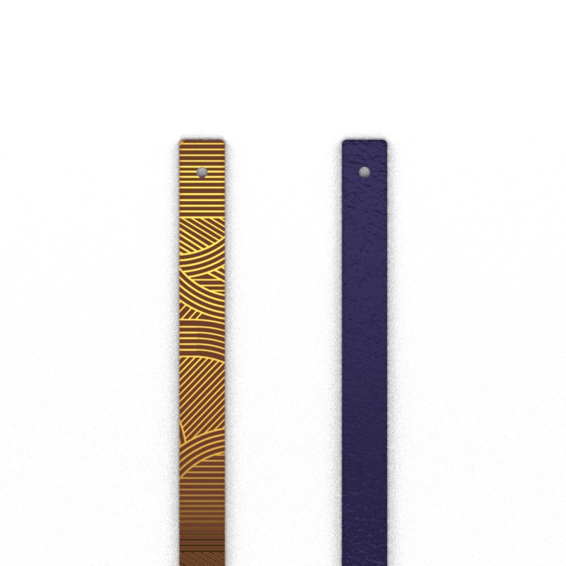 Leather insert – Bracelets, Peninsula / Metallic Navy-lesgeorgettes