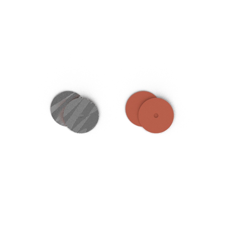 Leather insert – Earrings, Tempo / Blush-lesgeorgettes