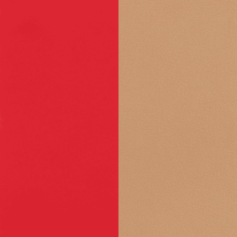 Leather insert – Necklaces, Soft Red / Beige-lesgeorgettes