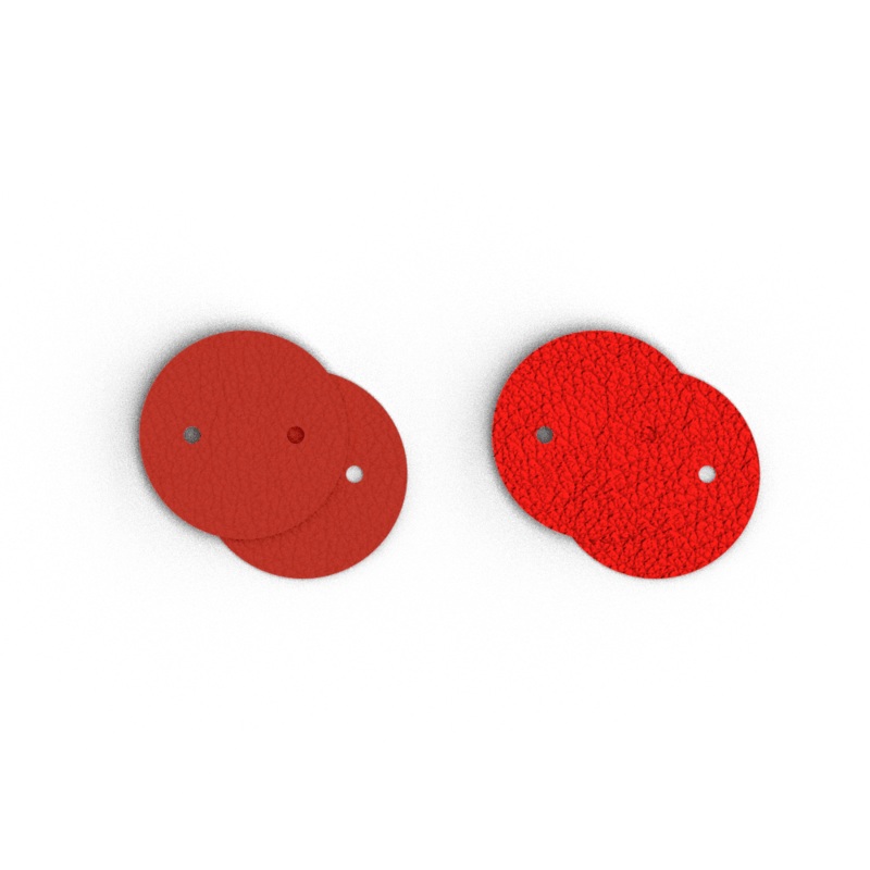 Leather insert – Earrings, Passion Red / Glamour-lesgeorgettes
