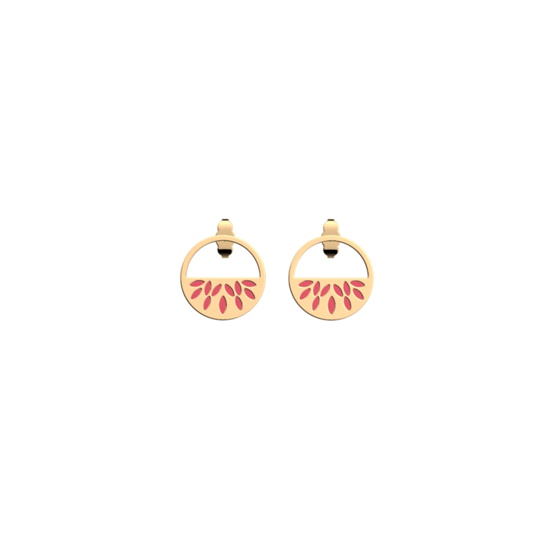 Lotus Laque earrings-lesgeorgettes