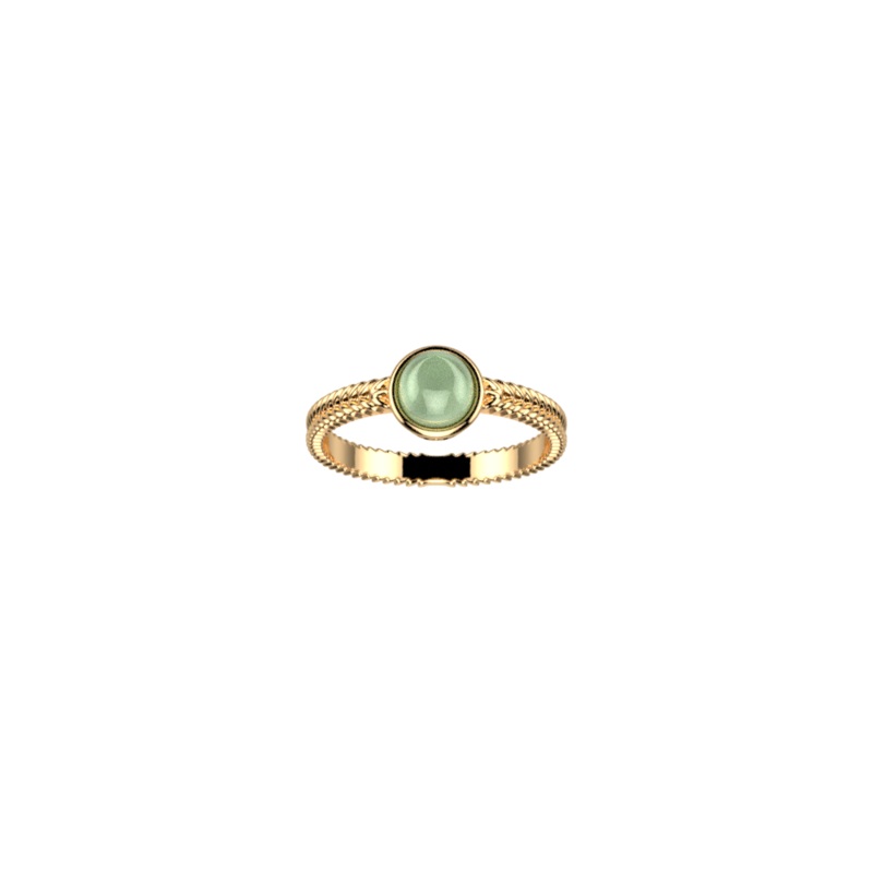 Solitaire Jade ring-lesgeorgettes