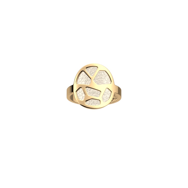 Girafe ring, Magnolia / Pearl White reversible insert-lesgeorgettes