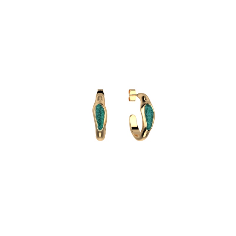 Aqua earrings-lesgeorgettes