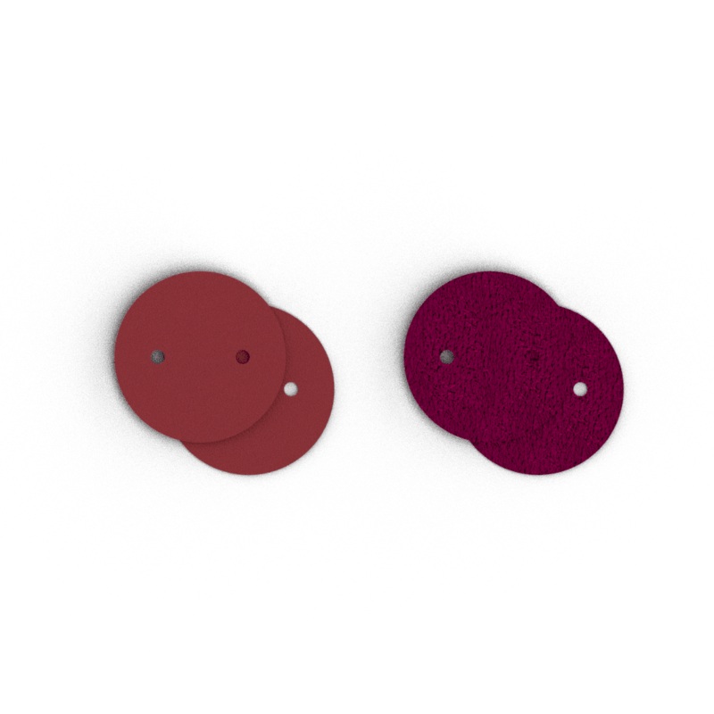 Leather insert – Earrings, Pink Amaryllis / Exotic Fuchsia-lesgeorgettes