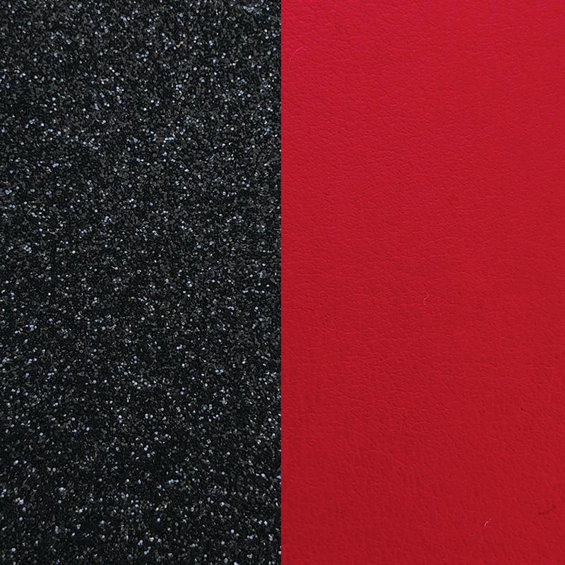 Leather insert for Les Essentielles Belt, Black Glitter / Red-lesgeorgettes