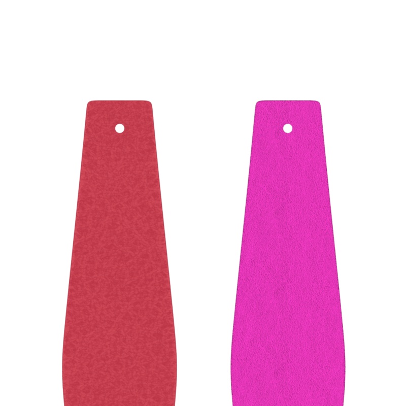 Leather insert – Flared bracelets, Intense Pink / Metallic Fuschia-lesgeorgettes