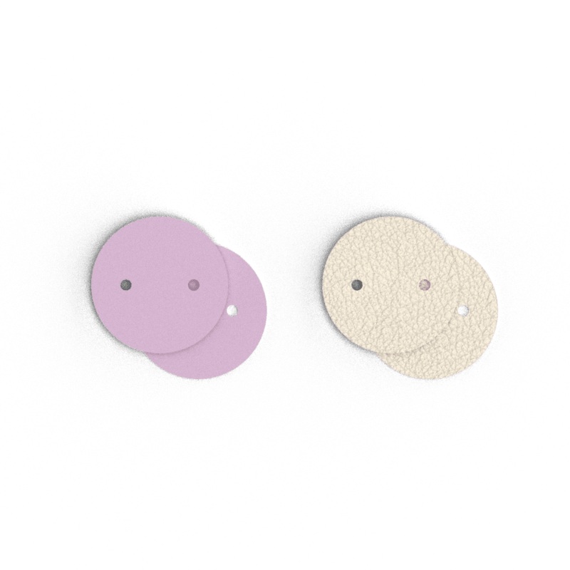 Leather insert – Earrings, Magnolia / Pearl White-lesgeorgettes