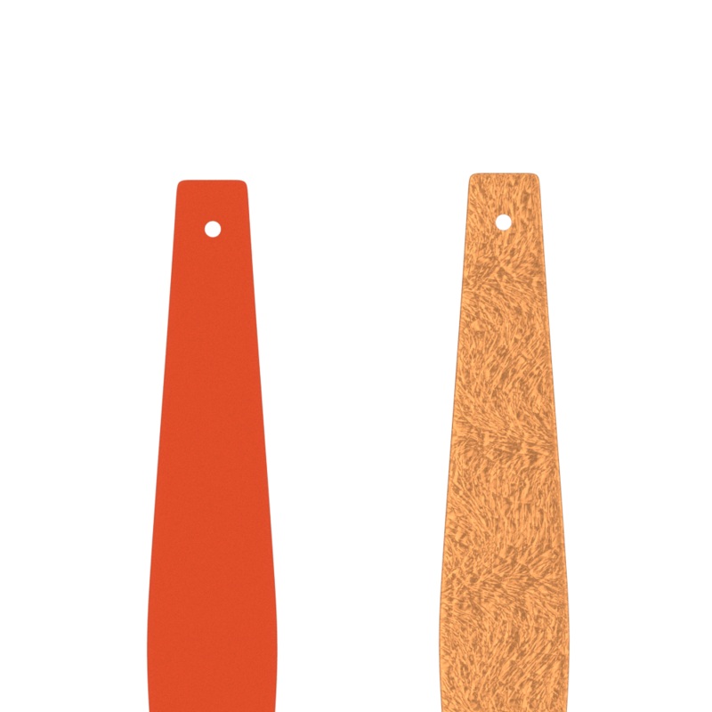 Leather insert – Flared bracelets, Mango / Copper-lesgeorgettes