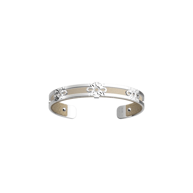 Dahlia bracelet, Cream / Gold Glitter reversible insert-lesgeorgettes