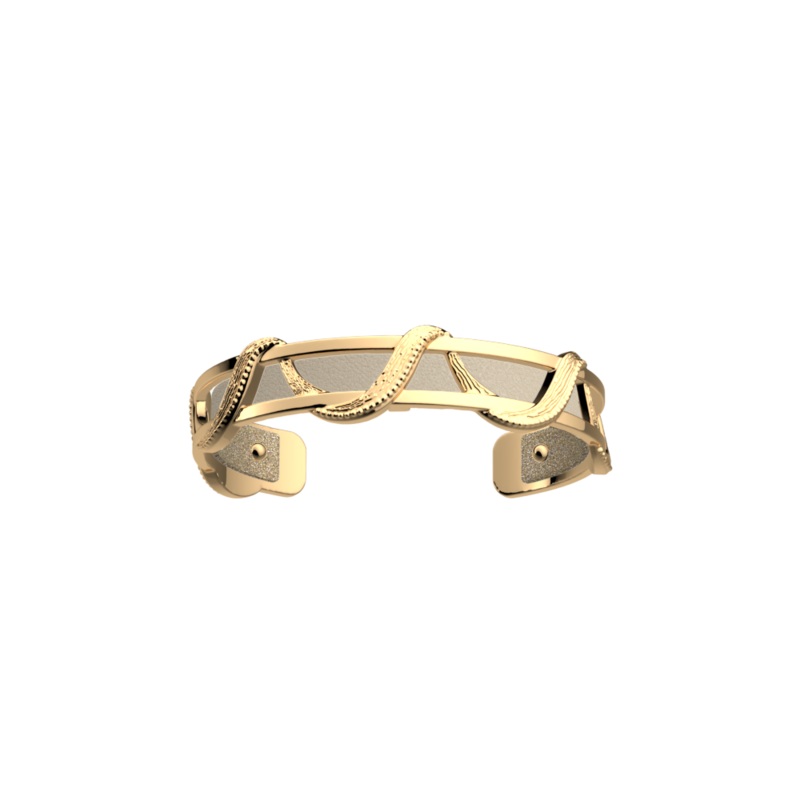 Drap bracelet, Cream / Gold Glitter reversible insert-lesgeorgettes