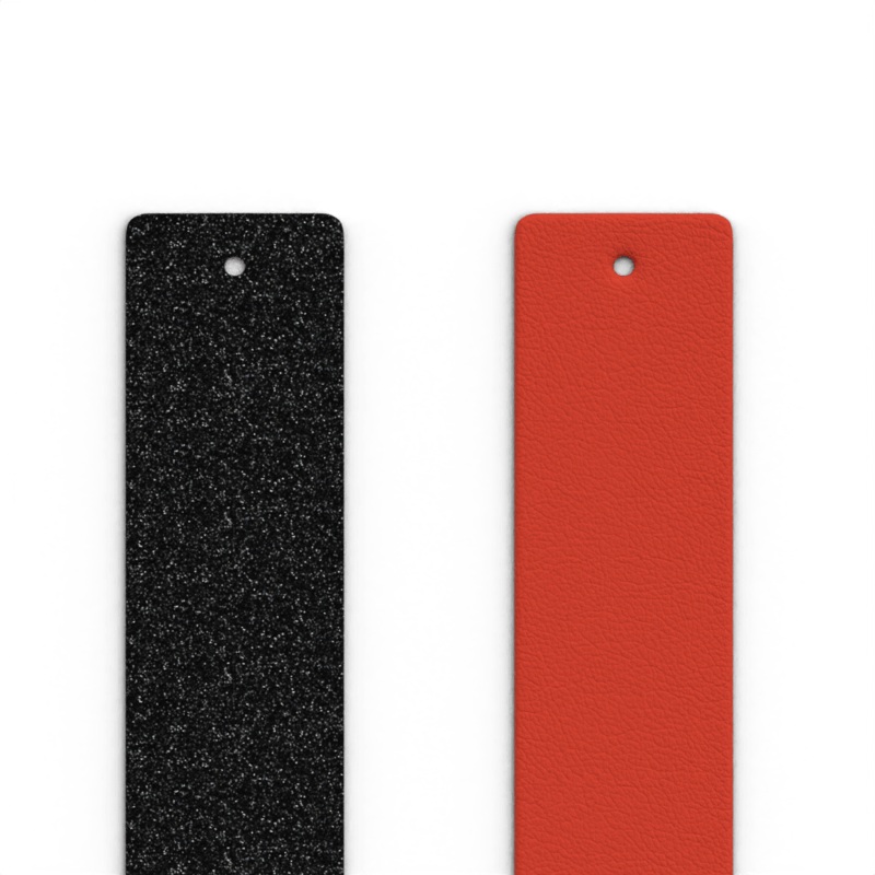 Leather insert – Bracelets, Black Glitter / Red-lesgeorgettes
