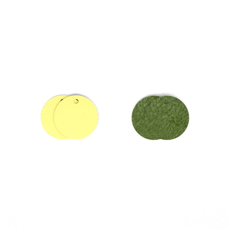 Reversible insert – Earrings, Iridescent Anise / Avocado-lesgeorgettes