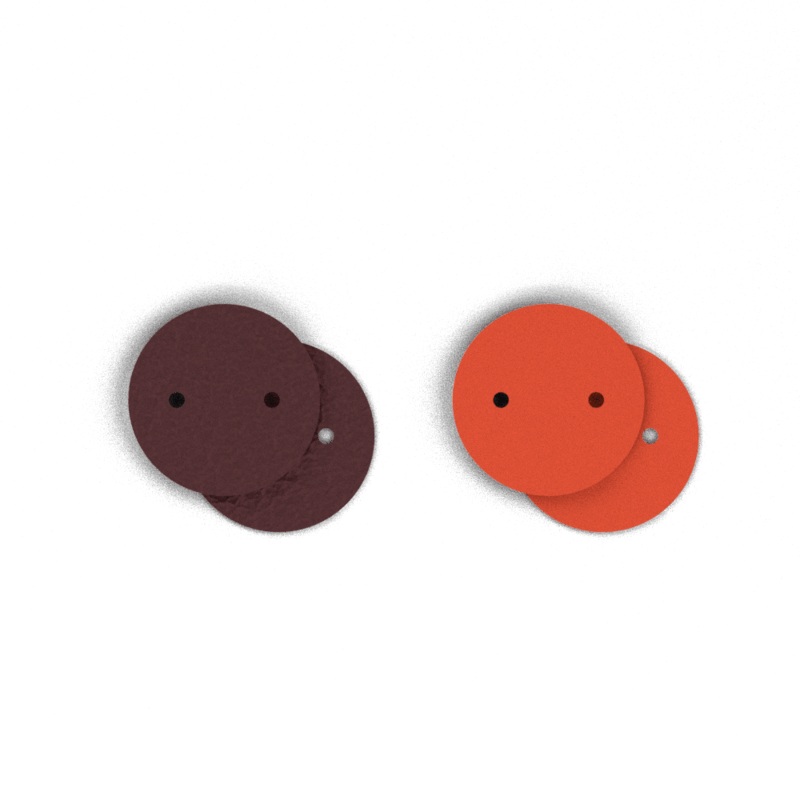 Reversible insert – Earrings, Plum / Blood Orange-lesgeorgettes