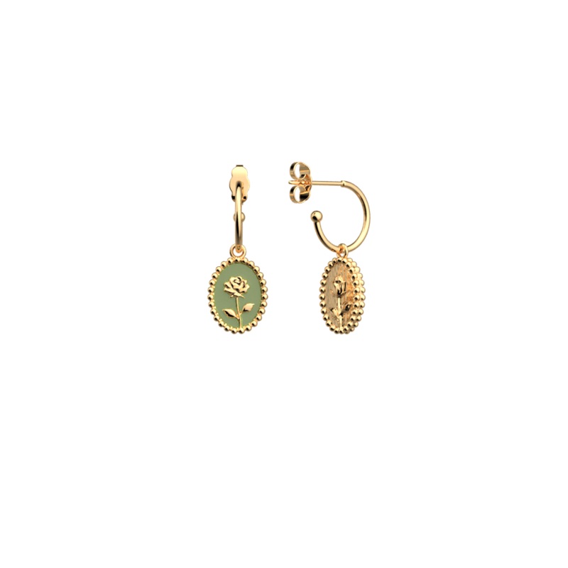 Rose earrings-lesgeorgettes