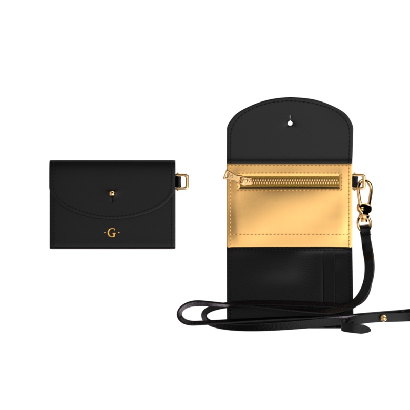 Wallet with black strap-lesgeorgettes