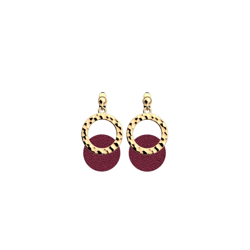 Pure Martele earrings, Pomegranate / Sugared Almond reversible inserts-lesgeorgettes