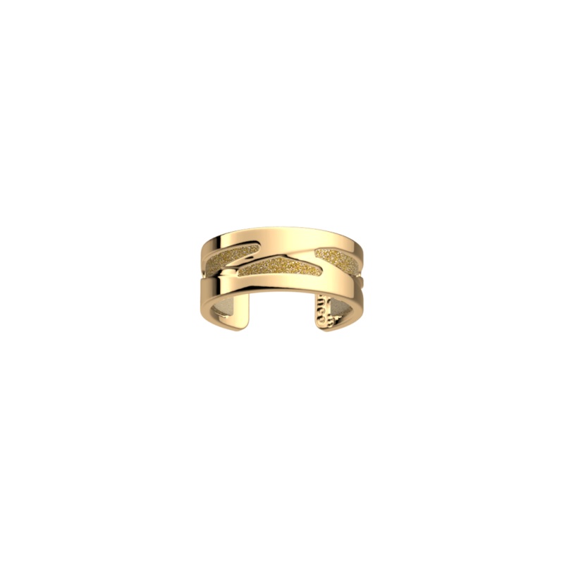 Tresse ring, Gold Glitter / Cream reversible insert-lesgeorgettes