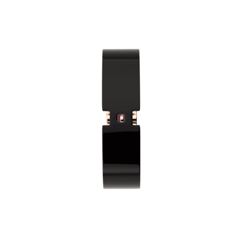 Patent Black / Dark Purple Single Wrap Leather strap, Rose gold finish buckle-lesgeorgettes