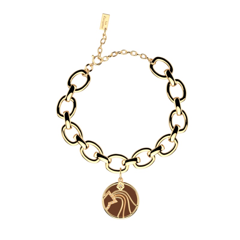 Aquarius bracelet, Terracotta / Bronze reversible insert-lesgeorgettes