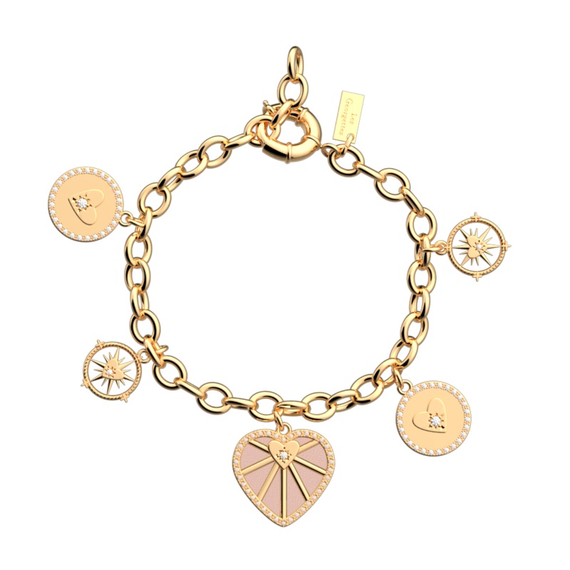 Cur Cleste Pampille bracelet, Jasmine / Metal Rose reversible insert-lesgeorgettes