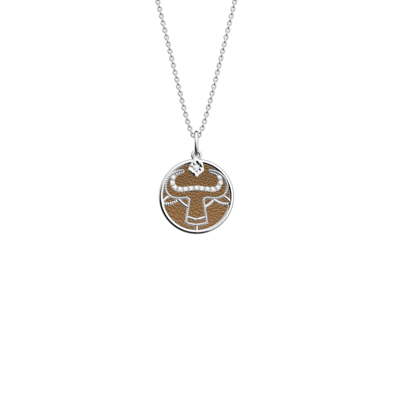 Gemini necklace, Terracotta / Bronze reversible insert-lesgeorgettes
