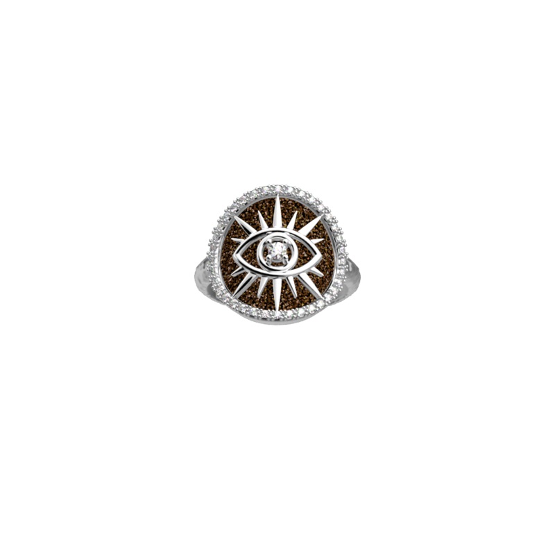 il ring, Bronze Glitter / Verdigris reversible insert-lesgeorgettes