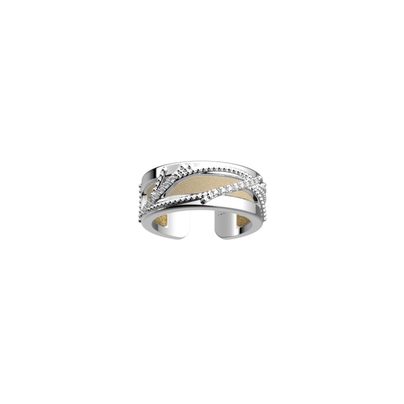 Rose des Sables Prcieuse ring, Cream / Gold Glitter reversible insert-lesgeorgettes