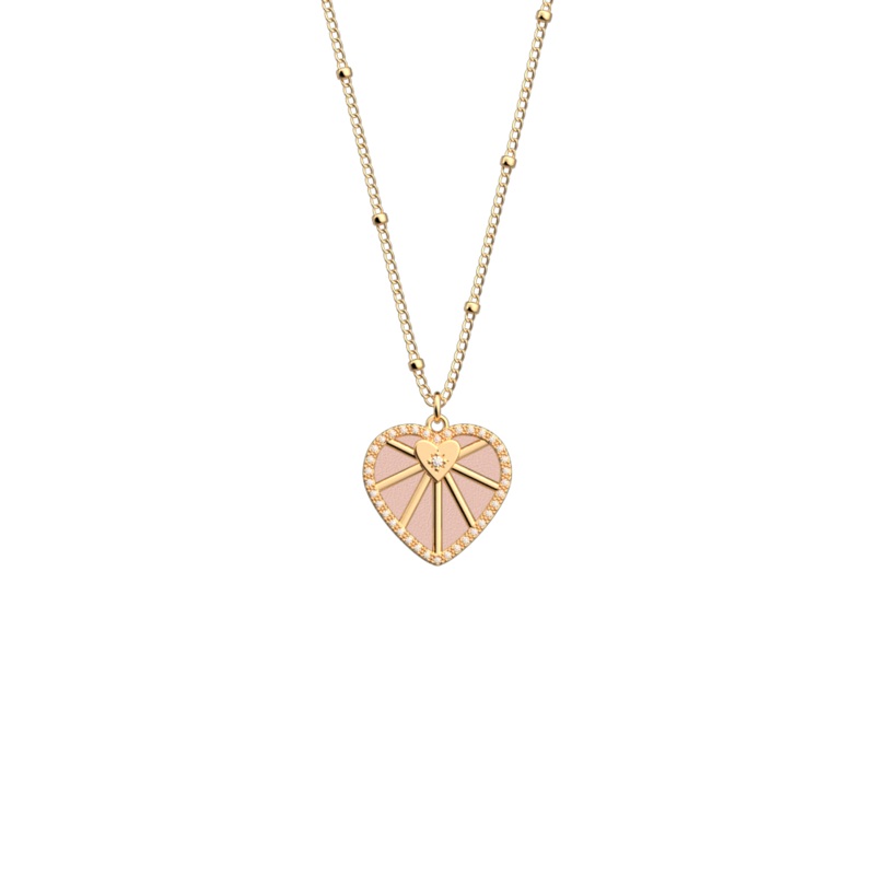 Cur Cleste necklace, Jasmine / Metal Rose reversible insert-lesgeorgettes