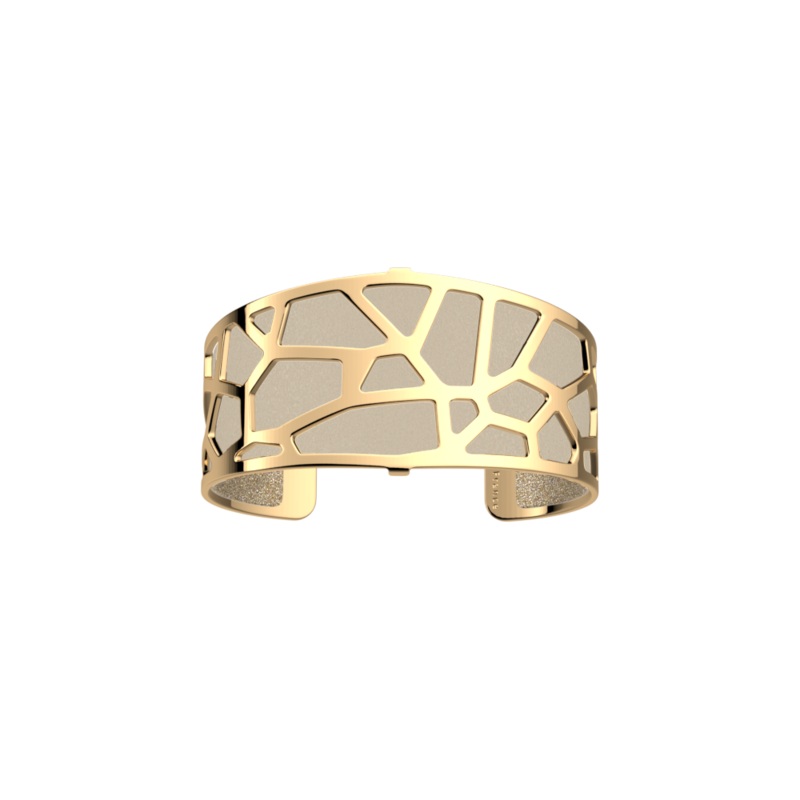 Girafe bracelet, Cream / Gold Glitter reversible insert-lesgeorgettes