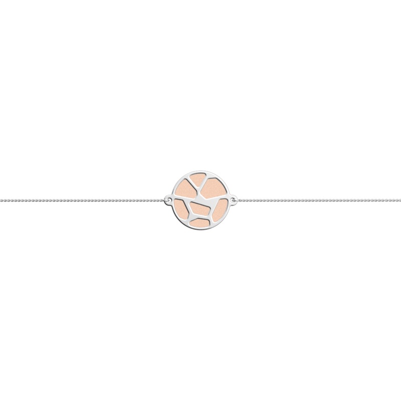 Girafe chain bracelet, Nude / Aquatic reversible insert-lesgeorgettes