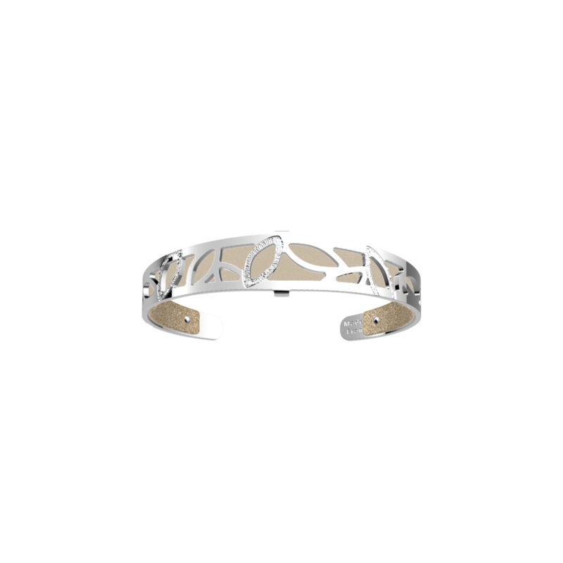 Jungle bracelet, Cream / Gold Glitter reversible insert-lesgeorgettes