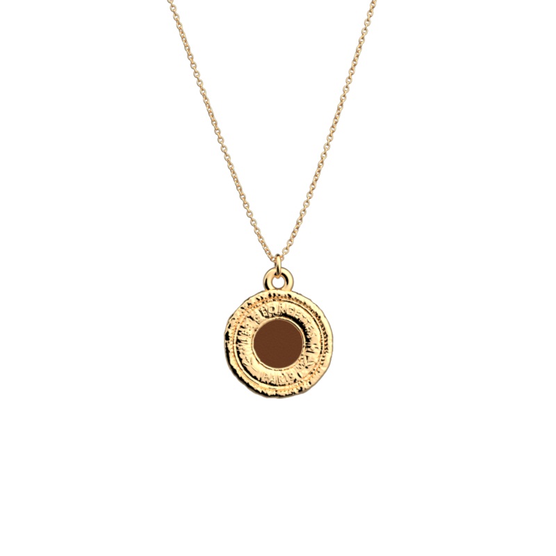 Ppite necklace, Terracotta / Bronze reversible insert-lesgeorgettes
