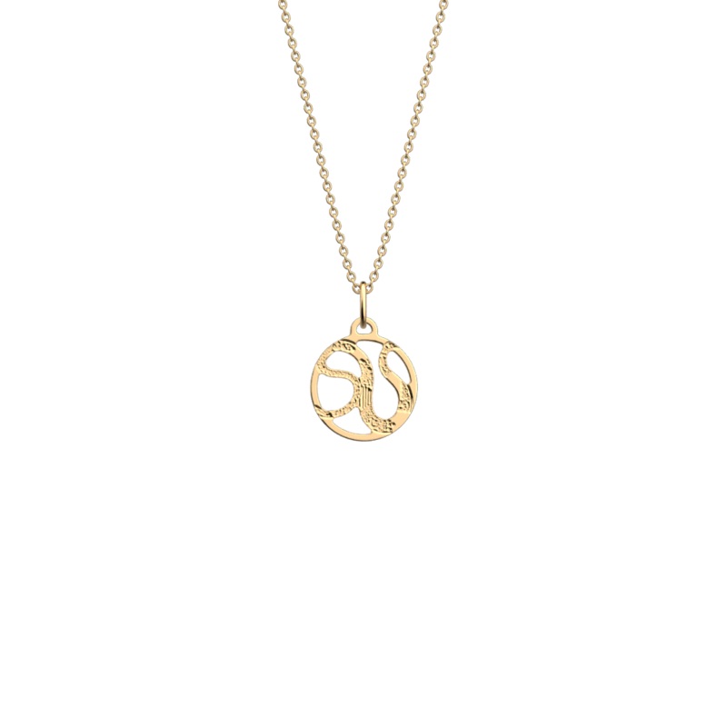 Reptile necklace, White / Black reversible insert-lesgeorgettes