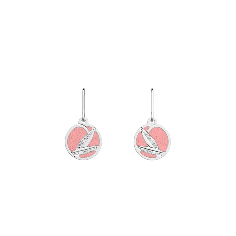 Rose des Sables earrings, Metallic Pink / Jasmine reversible inserts-lesgeorgettes