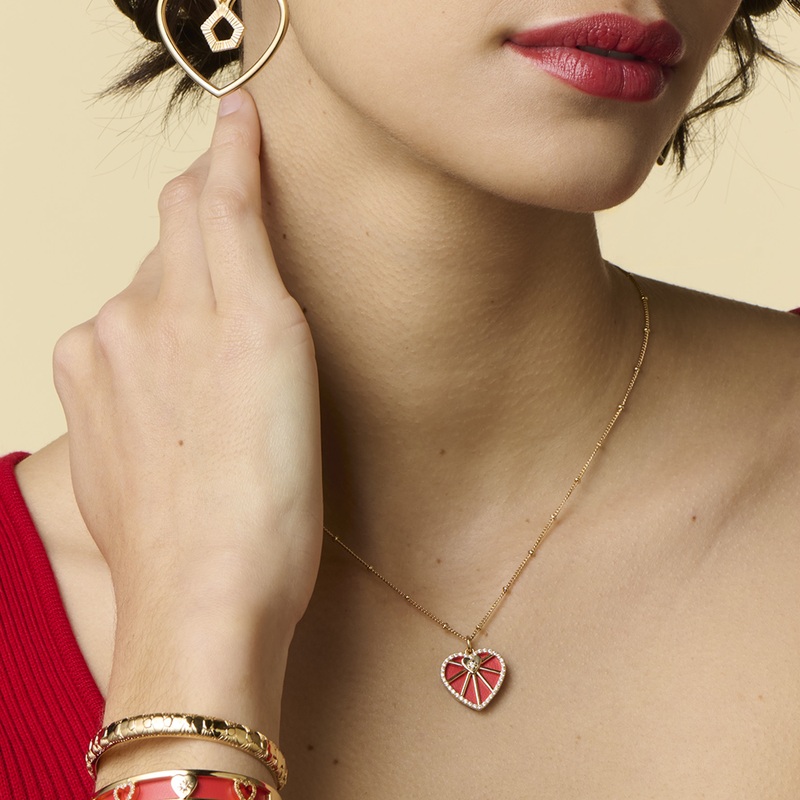 Cur Cleste necklace, Red Passion / Glamour reversible insert-lesgeorgettes