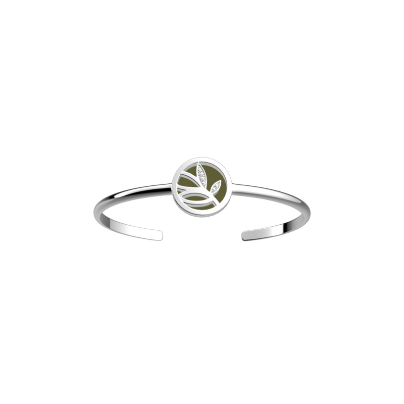Arbre de Vie bangle, Olive / Fresh Water reversible insert-lesgeorgettes