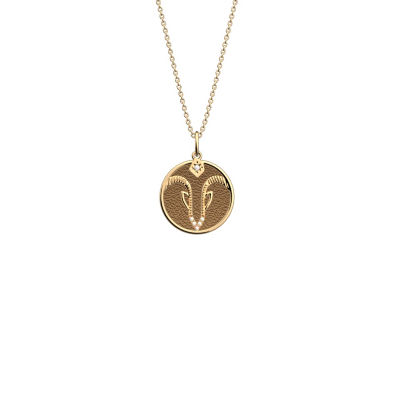 Astrale Pampille necklace, Pearl White / Magnolia reversible insert-lesgeorgettes
