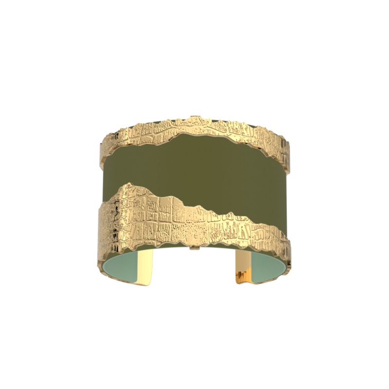 Caman bracelet, Olive / Fresh Water reversible insert-lesgeorgettes