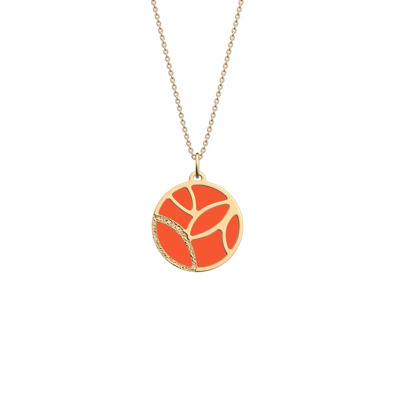 Jungle necklace, Mango / Copper reversible insert-lesgeorgettes